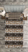 Cheetah Skin Circles Pattern Printed Bedspread Set Home Decor