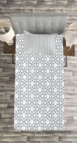 Asanoha Star Overlap Pattern Printed Bedspread Set Home Decor