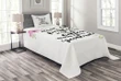 Inspiration Boost Flower Pattern Printed Bedspread Set Home Decor