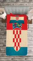 European Country Flag Art Pattern Printed Bedspread Set Home Decor