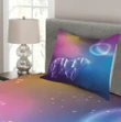 Space Stars Planets Printed Bedspread Set Home Decor