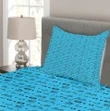 Doodle Movie On Blue Pattern Printed Bedspread Set Home Decor
