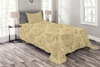 Antique Lace Floral Pattern Printed Bedspread Set Home Decor