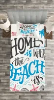 Tropical Summer Beach Printed Bedspread Set Home Decor