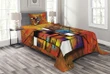 Geometric Image Colorful Pattern Printed Bedspread Set Home Decor