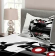 Modern Black Vehicle Style Pattern Printed Bedspread Set Home Decor