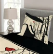 European Woman Montmartre Printed Bedspread Set Home Decor