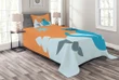Cat With Raccoon Mask Printed Bedspread Set Home Decor