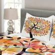Spring Season Tree Leaves Pattern Printed Bedspread Set Home Decor