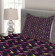 Dots Color Silhouettes Pattern Printed Bedspread Set Home Decor