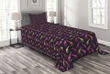 Dots Color Silhouettes Pattern Printed Bedspread Set Home Decor