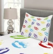 Seductive Lips Kisses Art Pattern Printed Bedspread Set Home Decor