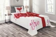 Vintage Romance Heart Pattern Printed Bedspread Set Home Decor