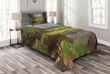 Spring Forest Mountain Printed Bedspread Set Home Decor