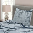 Rainy Day Winter Branches Printed Bedspread Set Home Decor