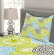 Pastel Folk Style Flower Pattern Printed Bedspread Set Home Decor