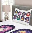 Pattern Sleeping Animal Pattern Printed Bedspread Set Home Decor