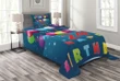 24th Birthday Party Pattern Printed Bedspread Set Home Decor