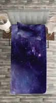 Sky Space Stars Gloomy Pattern Printed Bedspread Set Home Decor