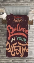 Believe In Your Dreams Pattern Printed Bedspread Set Home Decor