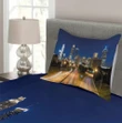 Atlanta Skyline Twilight Pattern Printed Bedspread Set Home Decor