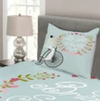Bride Dress Bicycle Pattern Printed Bedspread Set Home Decor