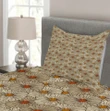 Sketchy Gerbera Daisies Pattern Printed Bedspread Set Home Decor