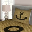 Anchor Over Brick Printed Bedspread Set Home Decor