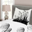 Bushes Wild Field Printed Bedspread Set Home Decor