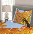 Maple Leaves Fall Autumn Printed Bedspread Set Home Decor