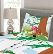 Amanit Muscaria Forrest Printed Bedspread Set Home Decor