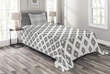 Geometric Inner Square Pattern Printed Bedspread Set Home Decor