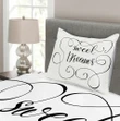 Romantic Curly Dream Pattern Printed Bedspread Set Home Decor