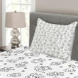 Doodle Animals Cute Pattern Printed Bedspread Set Home Decor