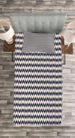 Zigzag Chevron Pattern Printed Bedspread Set Home Decor