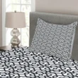 Various Shapes Lines Pattern Printed Bedspread Set Home Decor