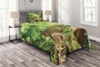 Tropic Wild Jungle Leaf Printed Bedspread Set Home Decor