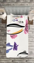 Bird Faced Animals Swim Pattern Printed Bedspread Set Home Decor