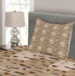 Coffee Typography Beans Pattern Printed Bedspread Set Home Decor