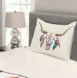 Texas Longhorn Steer Printed Bedspread Set Home Decor