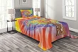 Music Tree Instruments Pattern Printed Bedspread Set Home Decor