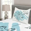 Its A Boy Paintbrush Pattern Printed Bedspread Set Home Decor