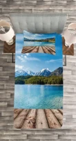 Lake Forest Mountain Printed Bedspread Set Home Decor