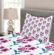 Poppies Leaves Buds Pattern Printed Bedspread Set Home Decor
