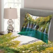 Many Small Waterfalls Photo Pattern Printed Bedspread Set Home Decor