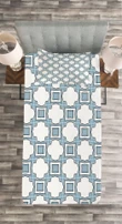 Portuguese Pattern Printed Bedspread Set Home Decor