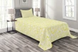 Cheerful Smiling Characters Printed Bedspread Set Home Decor