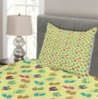Colorful Slippers Printed Bedspread Set Home Decor