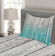 Digital Wood Panels Pattern Printed Bedspread Set Home Decor