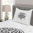 Motivational Adventure Black Pattern Printed Bedspread Set Home Decor